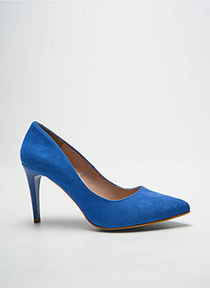 Escarpins bout pointu talon de 7 à 9cm bleu GIULIA femme
