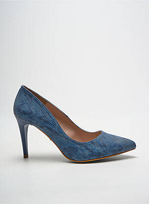 Escarpins bout pointu talon de 7 à 9cm bleu GIULIA femme