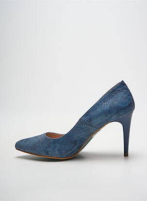Escarpins bout pointu talon de 7 à 9cm bleu GIULIA femme