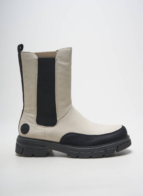Bottines/boots talon bas talon de 4 à 6cm beige RIEKER femme
