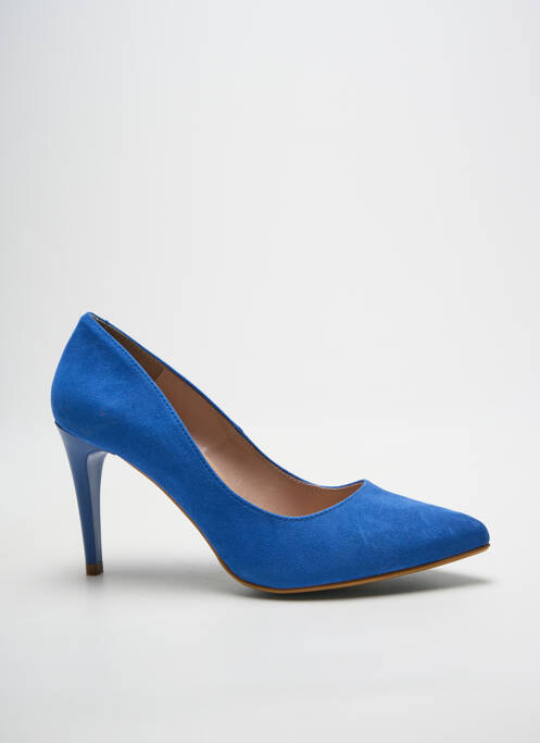 Escarpins bout pointu talon de 7 à 9cm bleu GIULIA femme