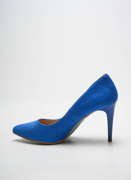 Escarpins bout pointu talon de 7 à 9cm bleu GIULIA femme