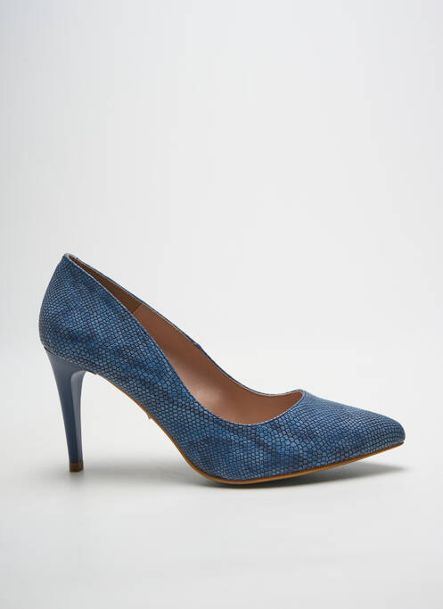 Escarpins bout pointu talon de 7 à 9cm bleu GIULIA femme