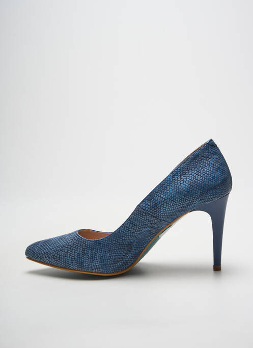 Escarpins bout pointu talon de 7 à 9cm bleu GIULIA femme