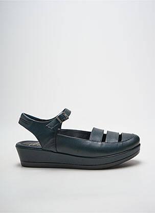 Sandales/nu pieds matière lisse talon de 4 à 6cm bleu ALIWELL femme