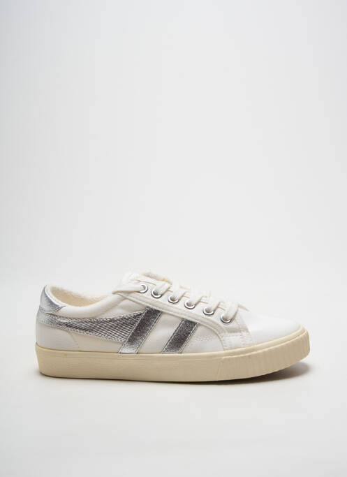 Baskets bout rond talon plat jusqu'à 3cm argent GOLA femme