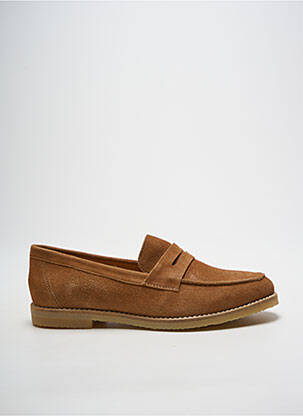 Mocassins nubuck talon plat jusqu'à 3cm marron ALIWELL femme