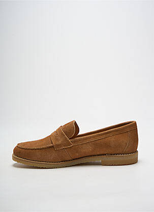 Mocassins nubuck talon plat jusqu'à 3cm marron ALIWELL femme