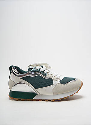 Baskets matière lisse talon plat jusqu'à 3cm vert VANESSA WU femme