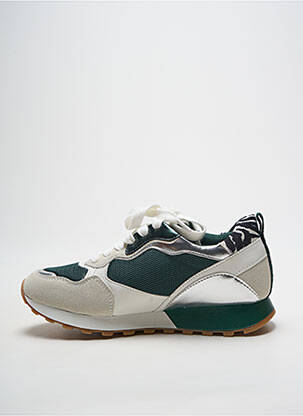 Baskets matière lisse talon plat jusqu'à 3cm vert VANESSA WU femme