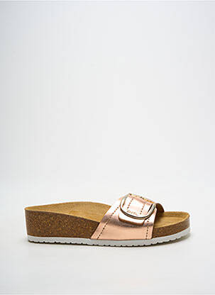 Mules/sabots matière lisse talon de 4 à 6cm rose ARA femme