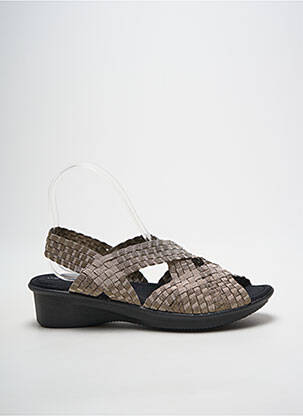 Sandales/nu pieds tissage satiné talon de 4 à 6cm or BERNIE MEV femme