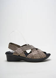 Sandales/nu pieds tissage satiné talon de 4 à 6cm or BERNIE MEV femme