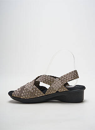 Sandales/nu pieds tissage satiné talon de 4 à 6cm or BERNIE MEV femme