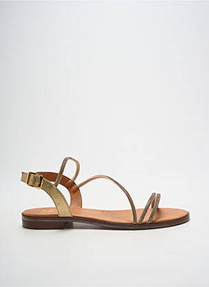 Sandales/nu pieds chiquet talon plat jusqu'à 3cm or WE DO femme