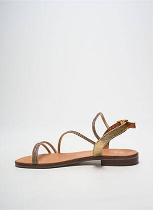 Sandales/nu pieds chiquet talon plat jusqu'à 3cm or WE DO femme