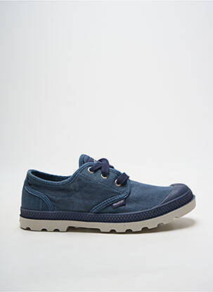 Baskets bout rond talon plat jusqu'à 3cm bleu PALLADIUM femme