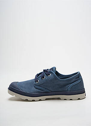 Baskets bout rond talon plat jusqu'à 3cm bleu PALLADIUM femme