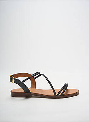 Sandales/nu pieds chiquet talon plat jusqu'à 3cm noir WE DO femme