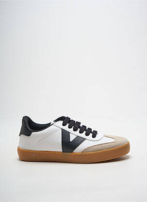 Baskets bout rond talon plat jusqu'à 3cm blanc VICTORIA femme