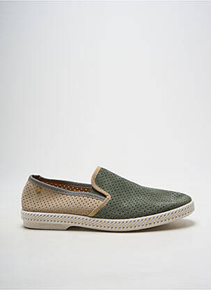 Slip ons bout rond talon plat jusqu'à 3cm vert RIVIERAS femme