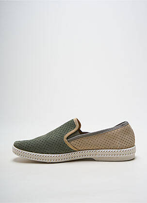 Slip ons bout rond talon plat jusqu'à 3cm vert RIVIERAS femme