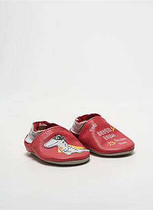 Chaussons/pantoufles bout rond bout rond rouge ROBEEZ garçon