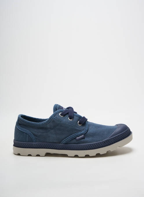Baskets bout rond talon plat jusqu'à 3cm bleu PALLADIUM femme