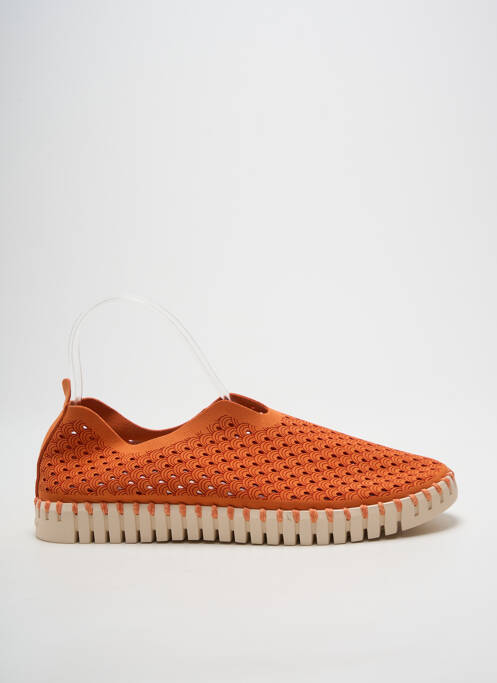 Espadrilles bout rond talon plat jusqu'à 3cm orange ILSE JACOBSEN femme