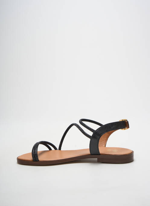 Sandales/nu pieds chiquet talon plat jusqu'à 3cm noir WE DO femme