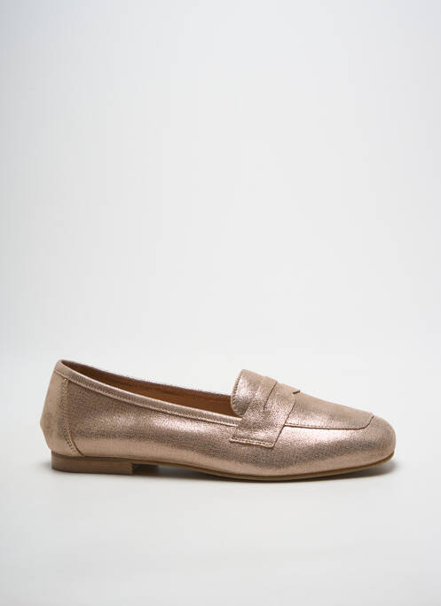 Mocassins tissage satiné talon plat jusqu'à 3cm or WE DO femme