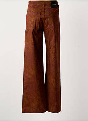 Pantalon flare taille haute taille haute marron LUMINA femme