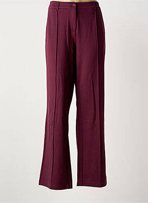 Pantalon large fermeture zippée sous rabat boutonné taille normale violet ZILCH femme