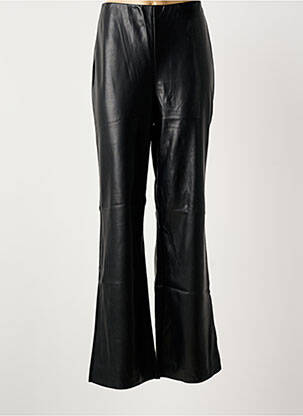 Pantalon flare taille élastique taille haute noir YESTA femme