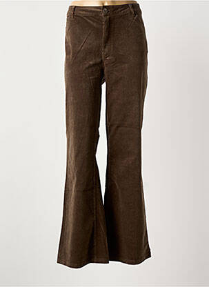 Pantalon flare stretch taille normale marron YEST femme