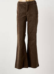 Pantalon flare stretch taille normale marron YEST femme