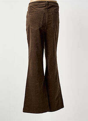 Pantalon flare stretch taille normale marron YEST femme