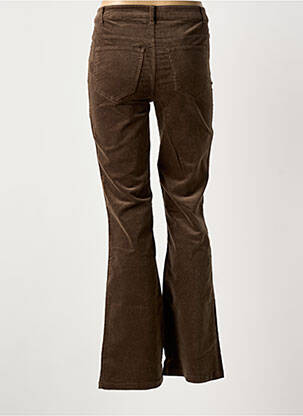 Pantalon flare stretch taille normale marron YEST femme