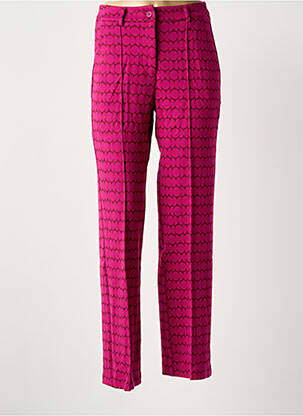 Pantalon droit stretch rose ZILCH femme