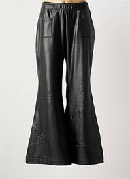 Pantalon flare taille élastique taille normale noir MAT. femme