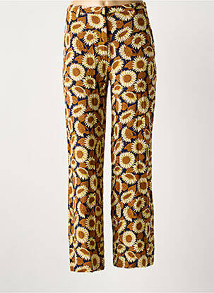 Pantalon droit taille à pinces taille normale marron NICE THINGS femme