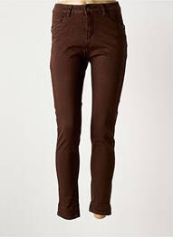 Jeans skinny taille haute taille haute marron FIONINA femme