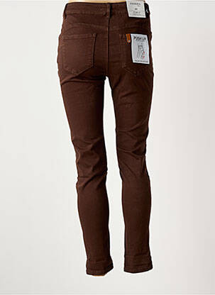 Jeans skinny taille haute taille haute marron FIONINA femme