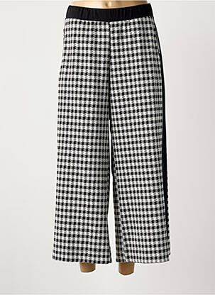 Pantalon 7/8 stretch taille normale noir MAT. femme