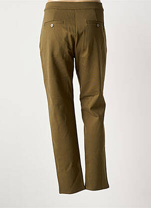 Pantalon chino fermeture zippée sous rabat boutonné taille normale vert MASAI femme
