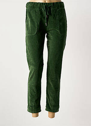 Pantalon 7/8 stretch taille normale vert APRIL VINTAGE femme