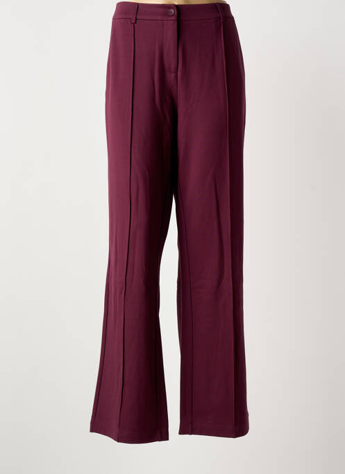 Pantalon large fermeture zippée sous rabat boutonné taille normale violet ZILCH femme