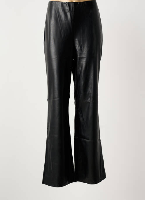 Pantalon flare taille élastique taille haute noir YESTA femme