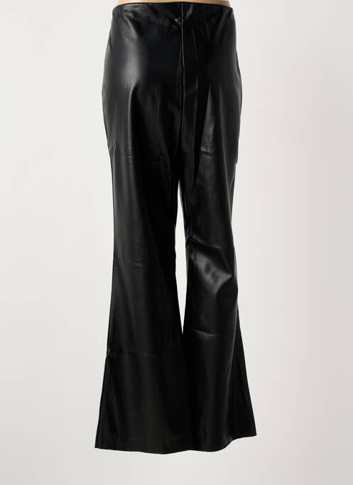 Pantalon flare taille élastique taille haute noir YESTA femme