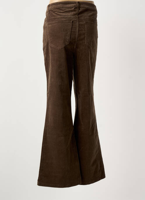 Pantalon flare stretch taille normale marron YEST femme